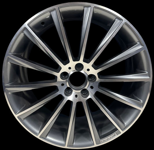 MERCEDES S-CLASS 14-20 20x8-1/2, 14 spoke, MACHINED CHARCOAL #85353 REPLICA