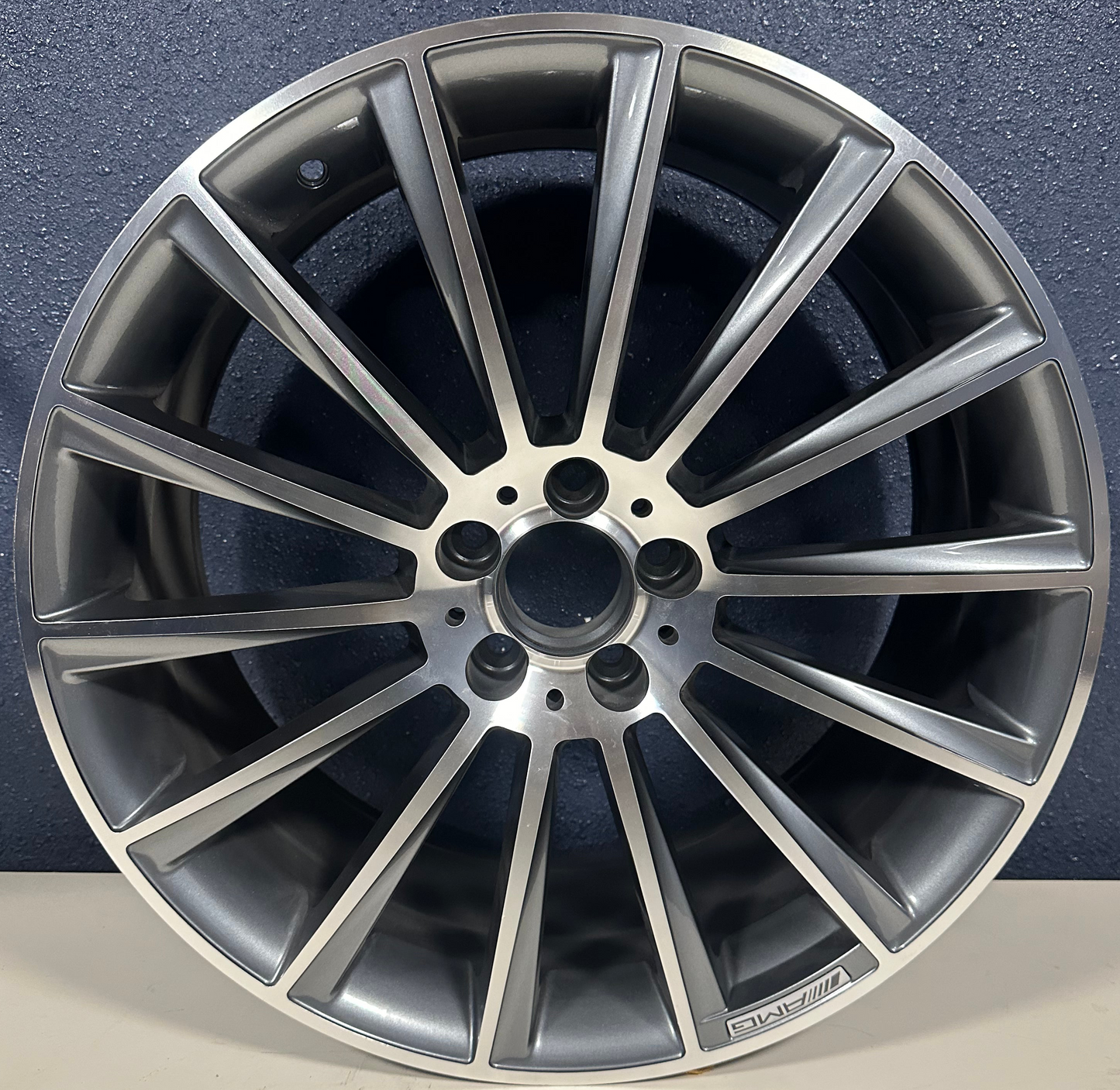 MERCEDES S-CLASS 14-20 20x8-1/2, 14 spoke, MACHINED CHARCOAL #85353 REPLICA