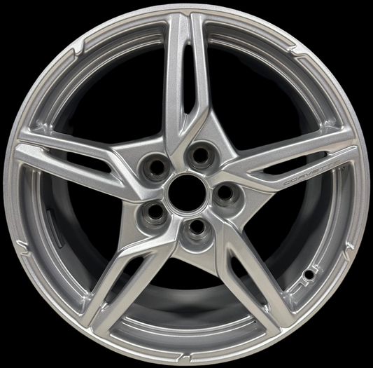 CHEVROLET CORVETTE 20-24, 19x8-1/2 (front), 5 spoke, Silver 14007A