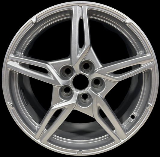 CHEVROLET CORVETTE 20-24, 20x11 (rear), 5 spoke, painted silver #14008A