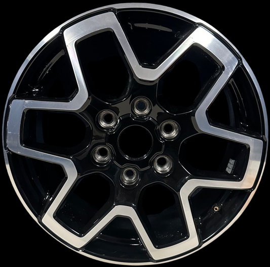 FORD BRONCO 21-24 18x7-1/2, 6 double spoke, machined black 10389