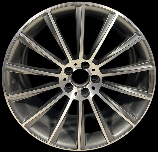 MERCEDES S-CLASS 14-20, 20x9-1/2, 14 spoke MACHINED CHARCOAL #85355 REPLICA